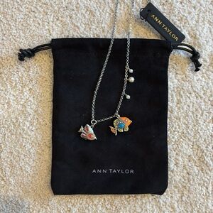 $12❗️ANN TAYLOR. Necklace with colorful, ornate FISH Pendants! nwt